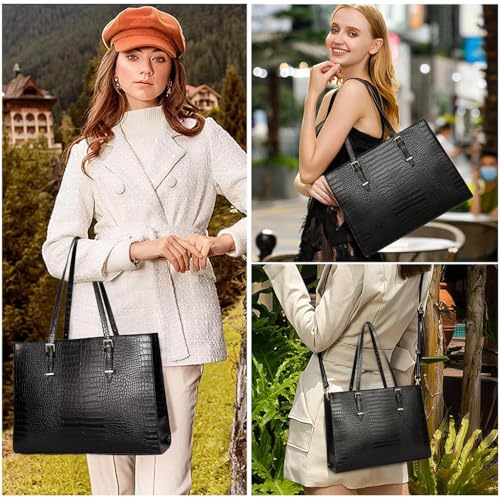 PALAY® Laptop Bag for Women 15.6 inches Laptop Tote Bag Fashion PU Leather Laptop Tote Bag Business Briefcase Shoulder Bag Commuting Handbag Crossbody Bag Detachable Shoulder Strap Design PALAY® Laptop Bag for Women 15.6 inches Laptop Tote Bag Fashion PU Leather Laptop Tote Bag Business Briefcase Shoulder Bag Commuting Handbag Crossbody Bag Detachable Shoulder Strap Design